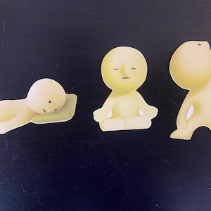 Smiski Vinyl Stickers – Cute Glow-Inspired Characters | Aesthetic, Collectible Stickers