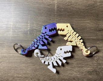 Porte-clés Dino Fidget imprimé en 3D