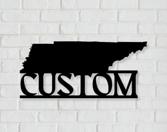 Benutzerdefinierte Tennessee Metallwandkunst - personalisiertes Metallschild von Tennessee, Wanddekor von Tennessee State, benutzerdefiniertes Geschenk von Tennessee, Tennessee Wohnkultur