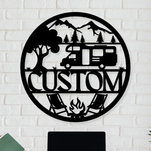 Custom RV Sign - Personalized RV Name Sign, RV Metal Sign, Rv Decor, Rv Wall Art, Travel Trailer Sign, Camper Sign, Camper Decor, Rv Gift