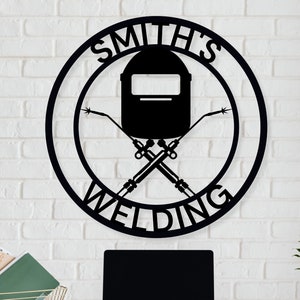 Custom Welder Sign - Personalized Welding Name Sign, Sign for Welder, Welder Gift, Welding Workshop Sign, Welder Metal Wall Art