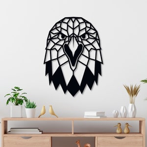 Geometric Eagle Metal Wall Art - Eagle Wall Decor, Eagle Wall Hanging, Metal Eagle Decor, Eagle Wall Art, Eagle Metal Art, Eagle Gift