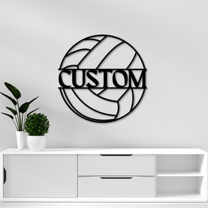 Custom Volleyball Metal Wall Art  - Personalized Volleyball Metal Sign, Volleyball Wall Decor, Volleyball Artwork, Volleyball Player Gift
