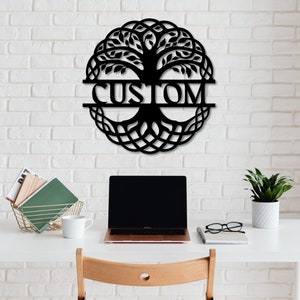 Custom Metal Tree Wall Art - Personalized Metal Tree of Life Art, Tree Wall Decor, Tree of Life Decor, Tree Metal Wall Art, Tree Metal Sign