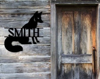 Custom Fox Metal Wall Art - Personalized Fox Metal Sign, Fox Wall Decor, Fox Yard Art, Metal Fox Art, Fox Gift Outdoors