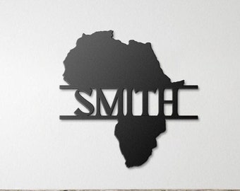 Custom African Wall Art - Custom African Wall Decor, Personalized Africa Wall Art, African Home Decor, Custom African Gift