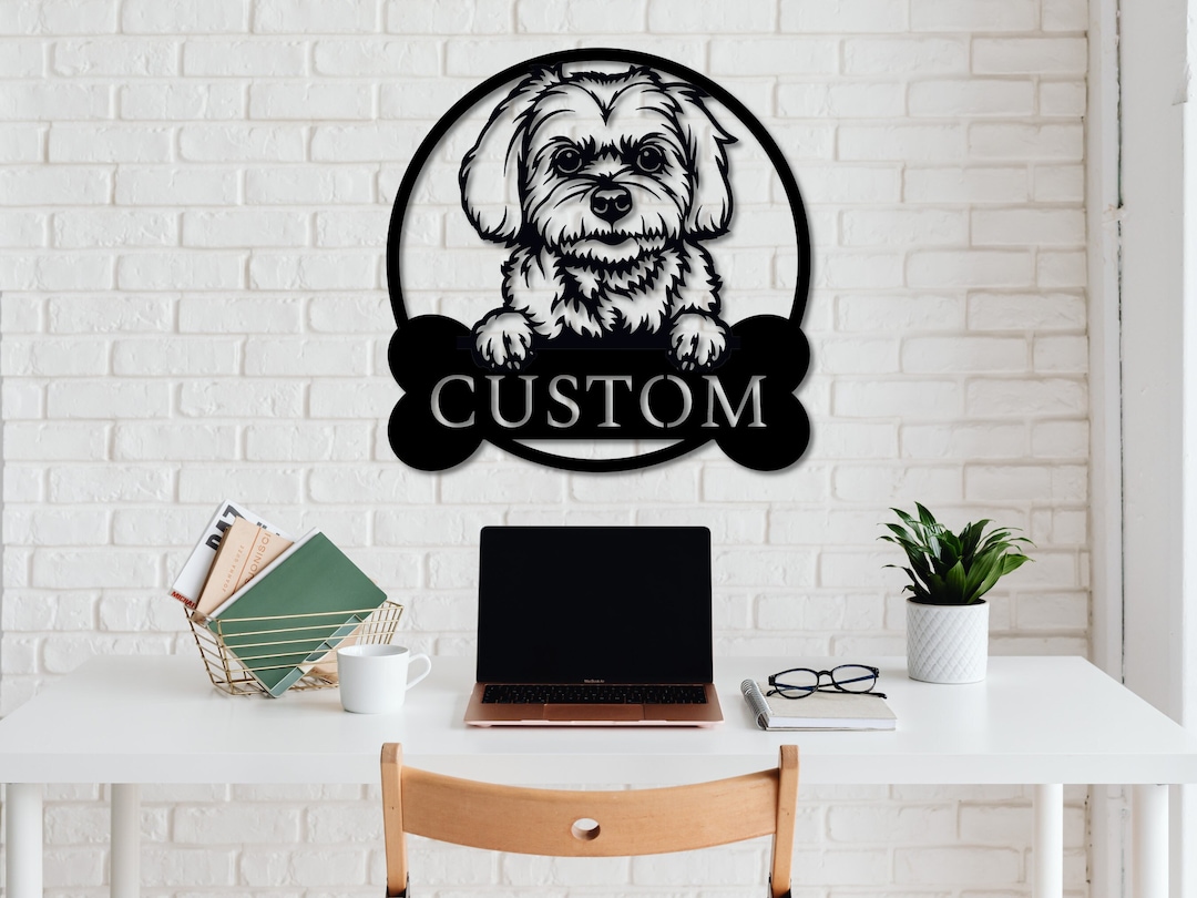 Custom Maltese Wall Art Personalized Maltese Sign, Maltese Wall Decor