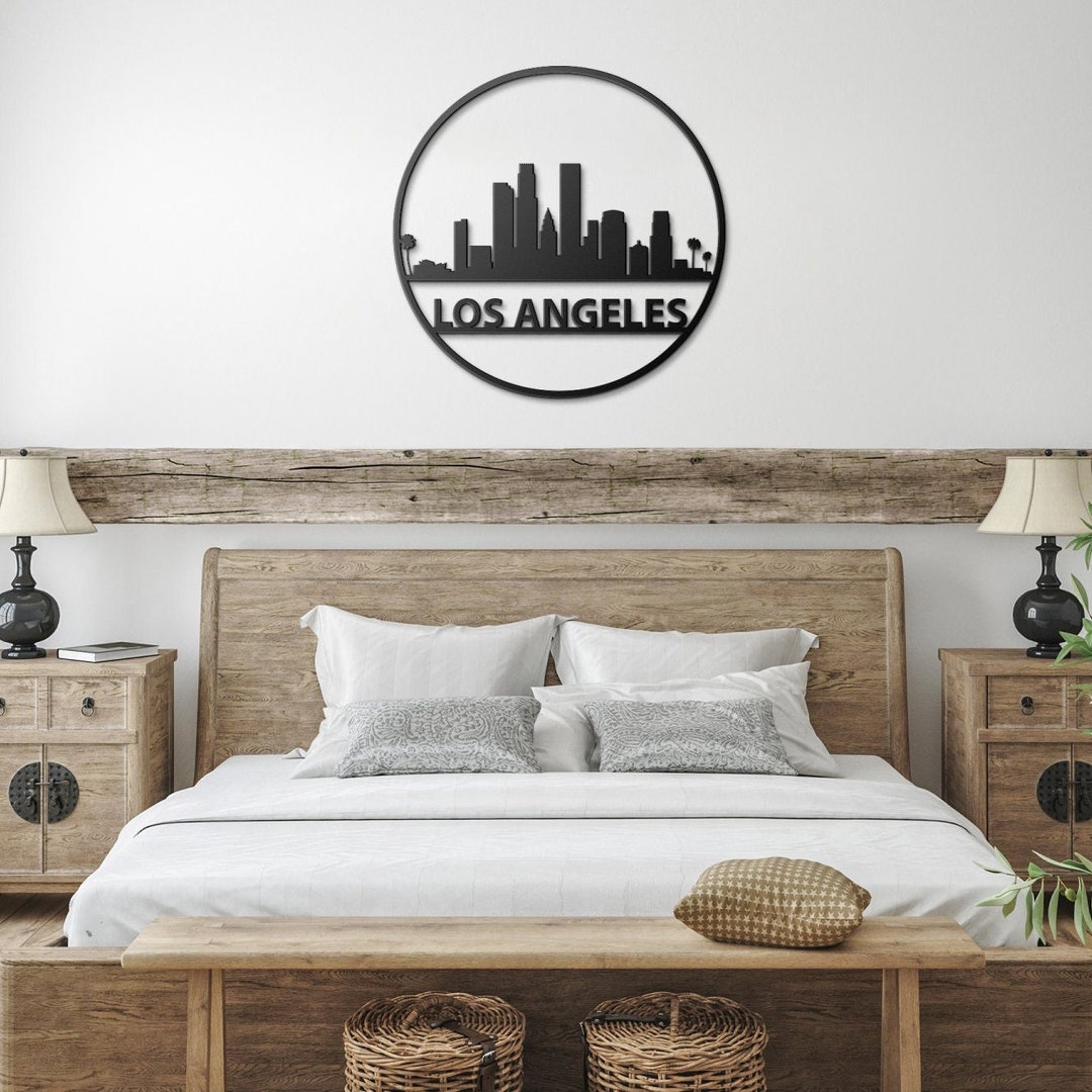 Los Angeles Wall Art Los Angeles Skyline, Metal Los Angeles Art, Los