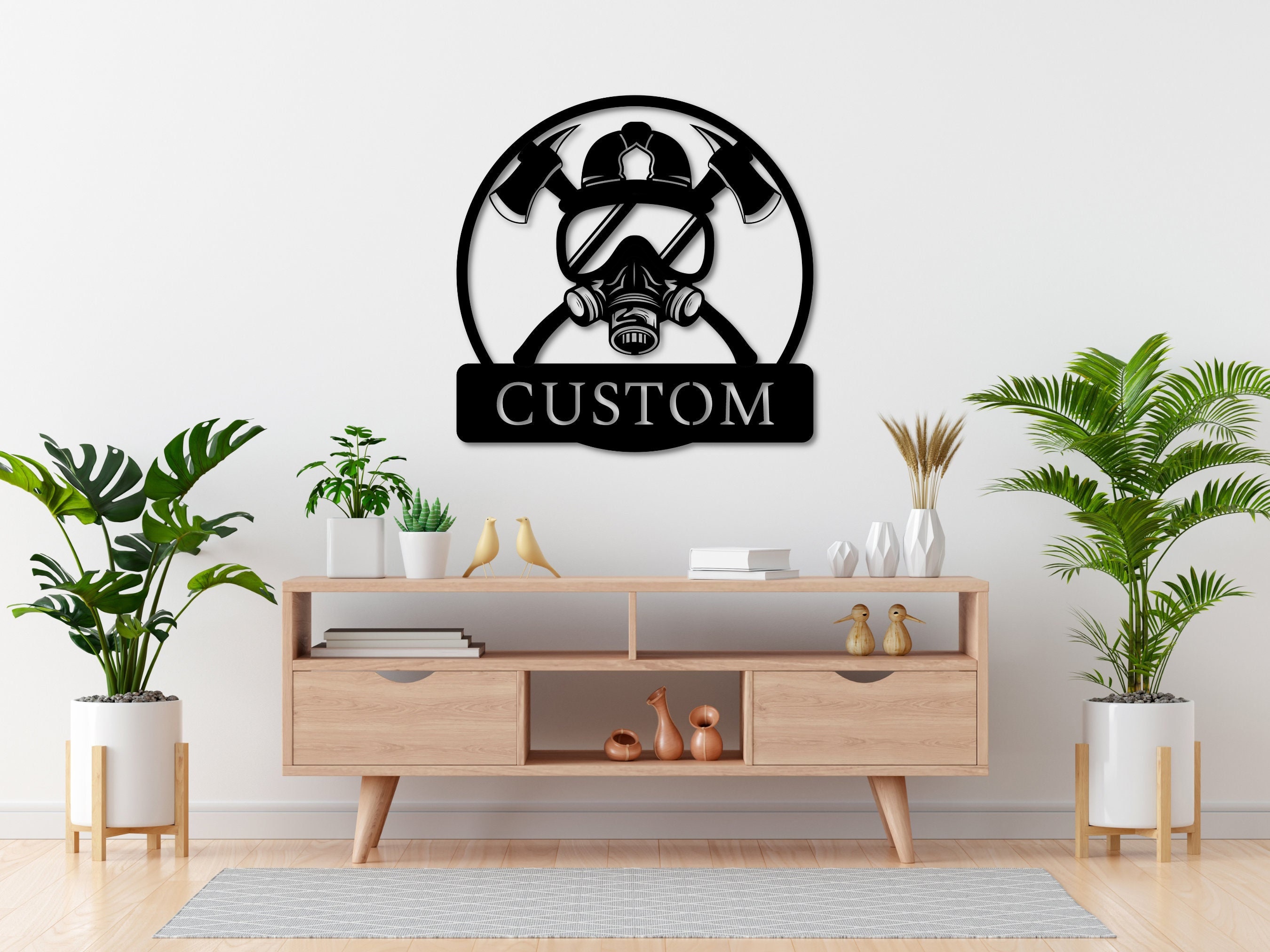 Custom Firefighter Metal Wall Art Personalized Firefighter Metal Sign ...