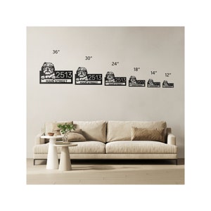 Signo de dirección personalizado de Shih Tzu - Signo de bienvenida personalizado del número de casa de metal de Shih Tzu, signo de calle de decoración al aire libre del perro Shih Tzu, regalo de Shih Tzu imagen 4