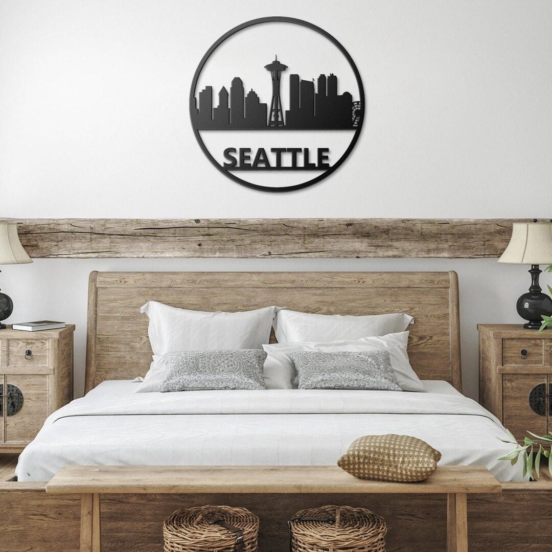 Seattle Wall Art Seattle Skyline, Metal Seattle Art, Seattle Decor