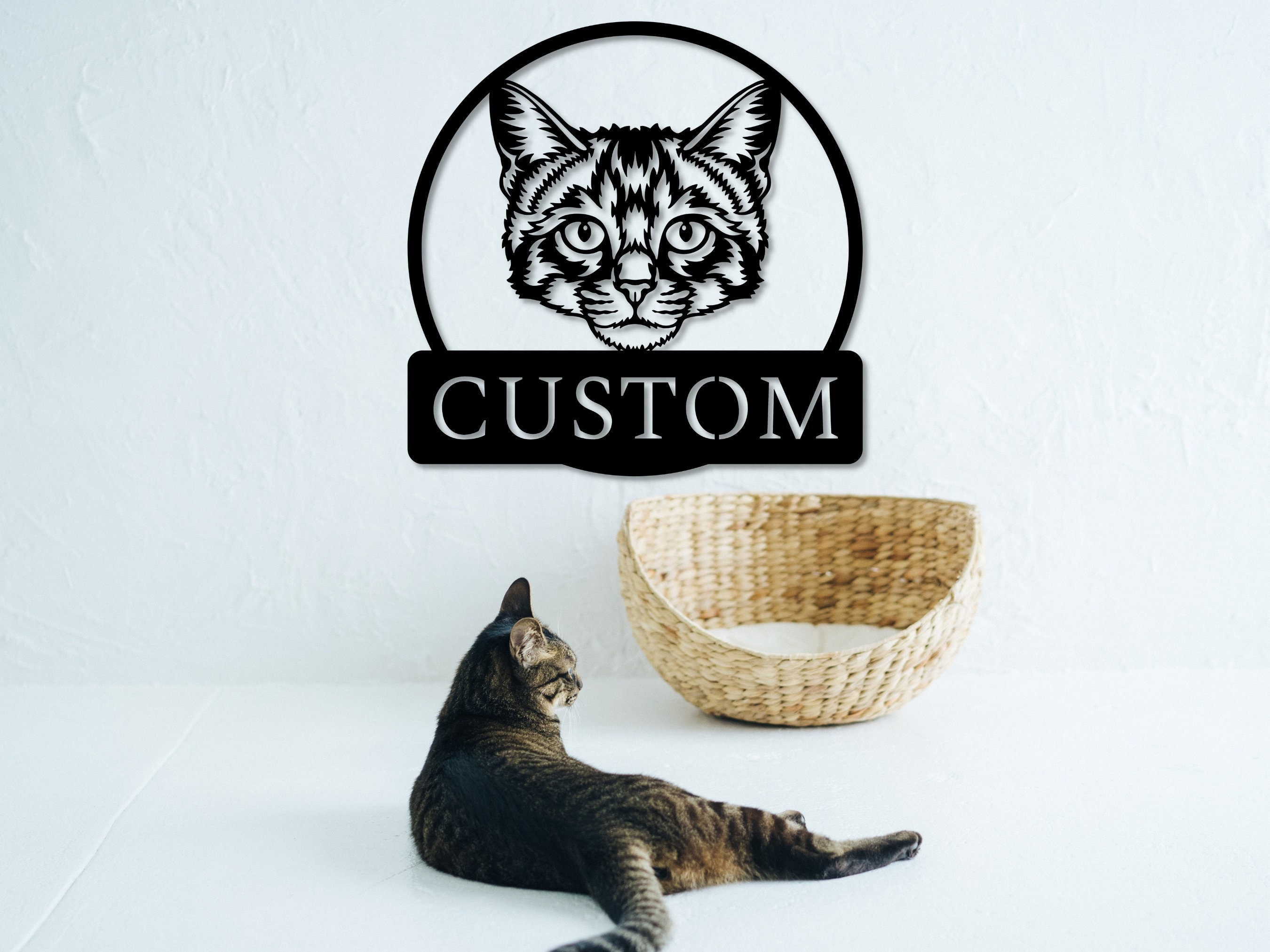 Custom Cat Metal Sign Personalized Cat Wall Art, Cat Sign, Cat Wall