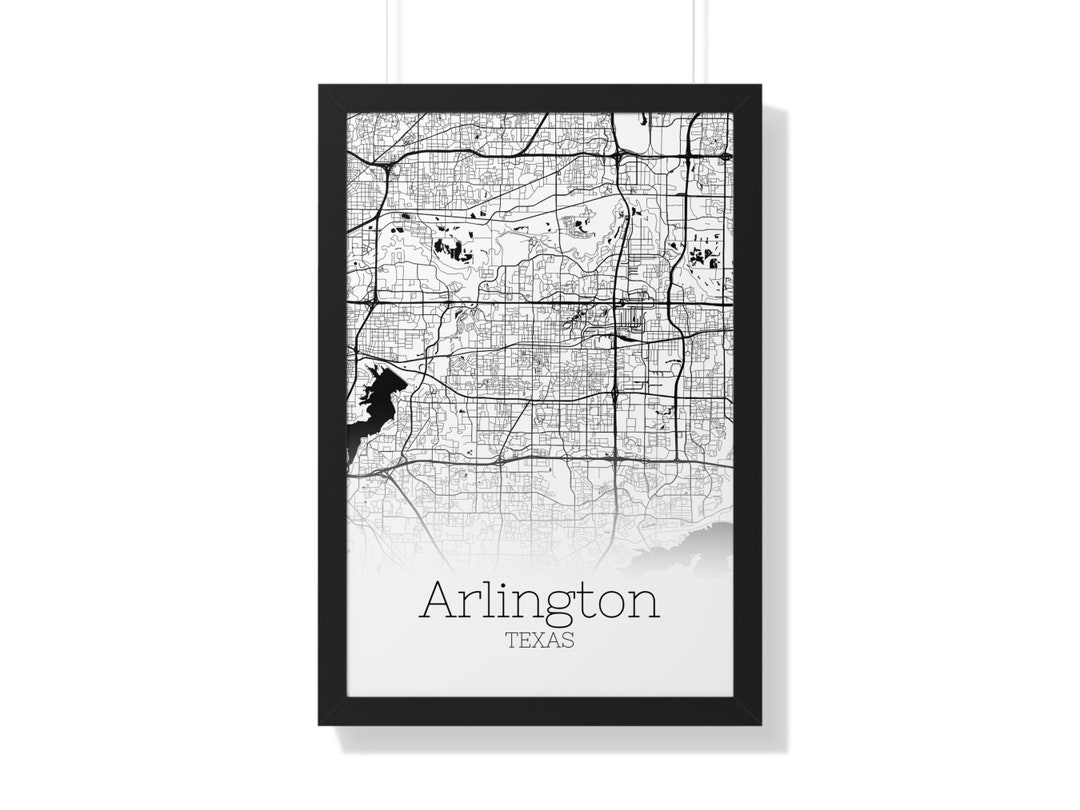 Arlington Map Print Arlington Texas Map Arlington Wall Art - Etsy