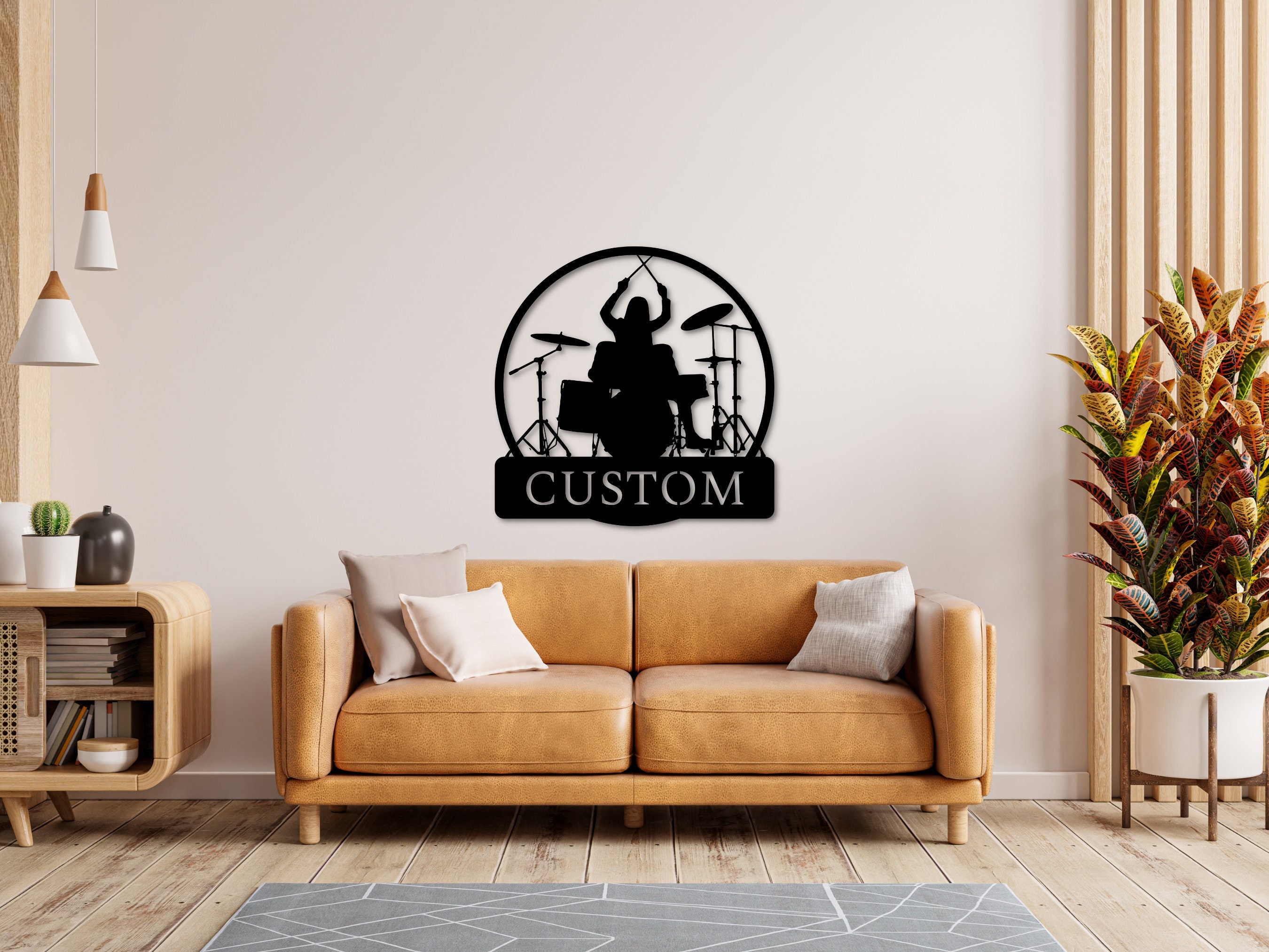 Drummer Sign Custom Drummer Metal Wall Art - Personalized Drummer Metal Sign ...