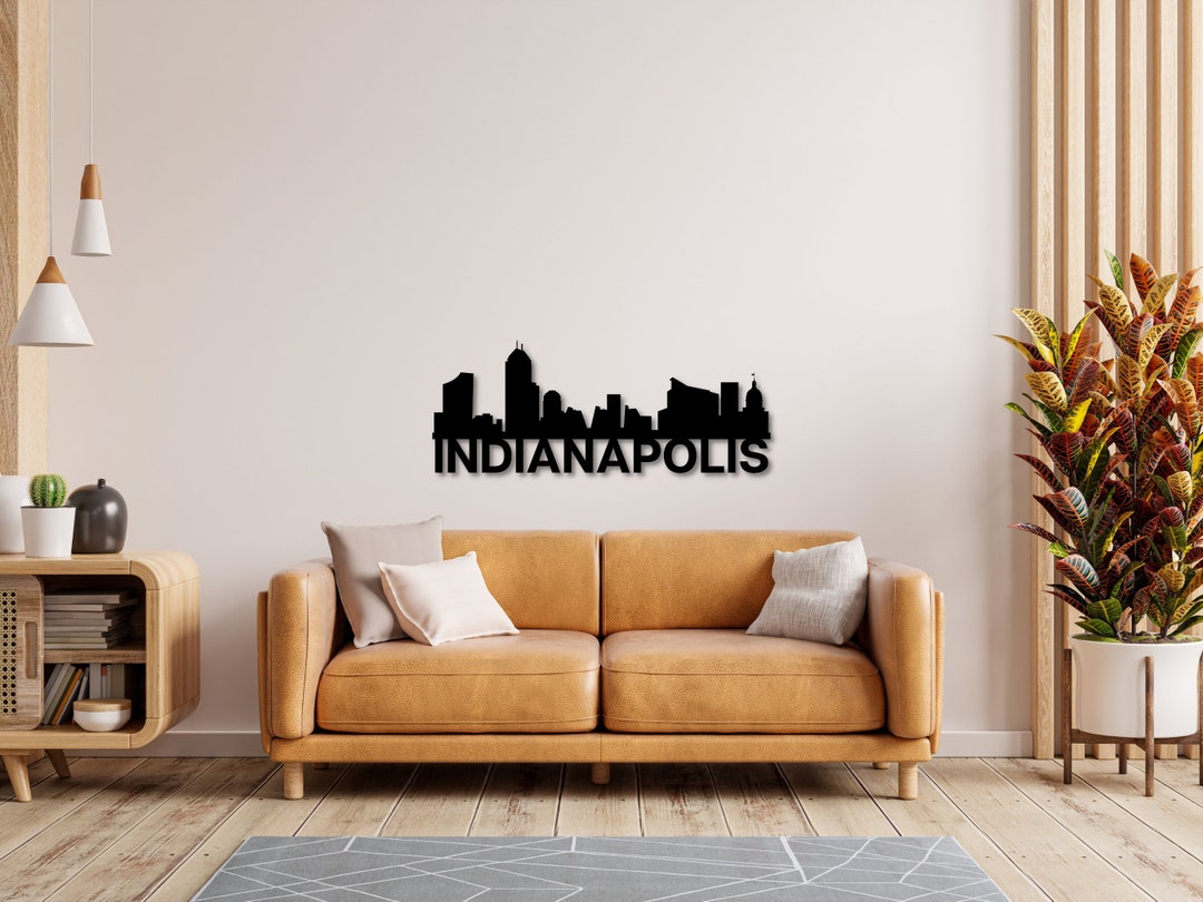 Indianapolis Wall Art Indianapolis Skyline Metal Etsy