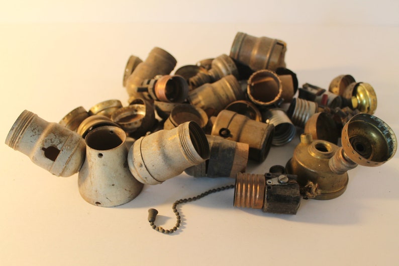 Vintage Used Lamp Parts 19201940's Lot2 Etsy