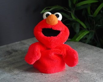 1996 | Elmo Hand Puppet | TYCO Toys | Vintage Soft Puppet | 90s Sesame Street Plush