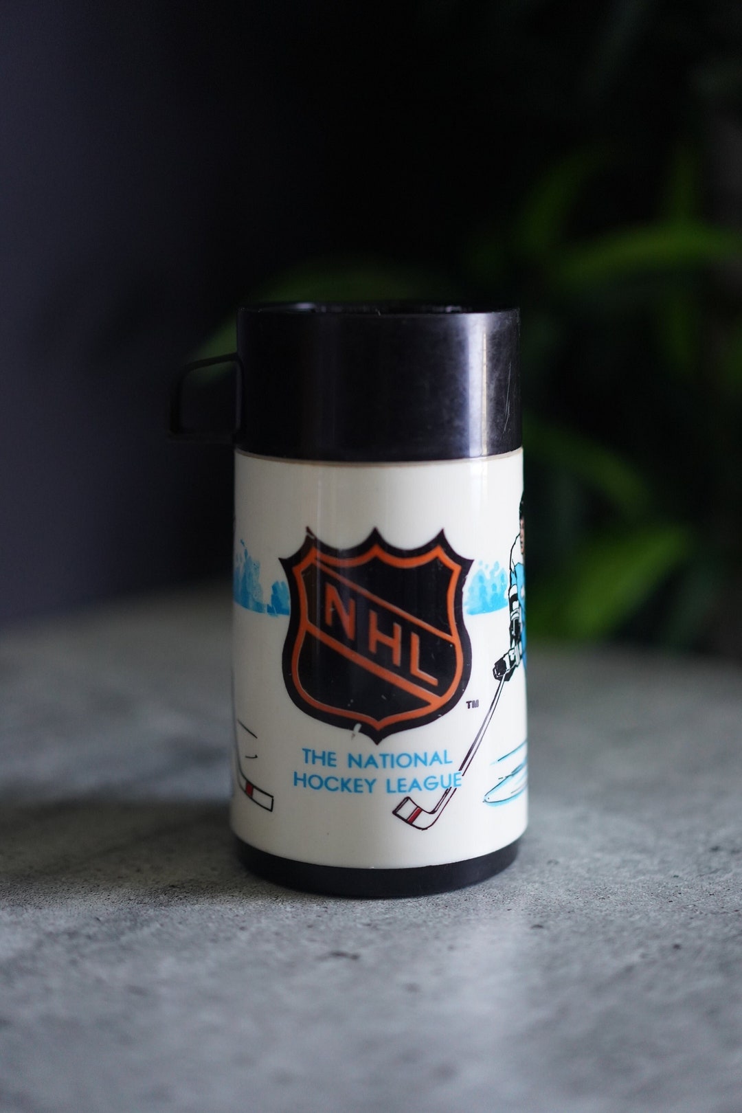 1970s NHL Thermos Aladdin Vintage Black Hockey Bottle Etsy