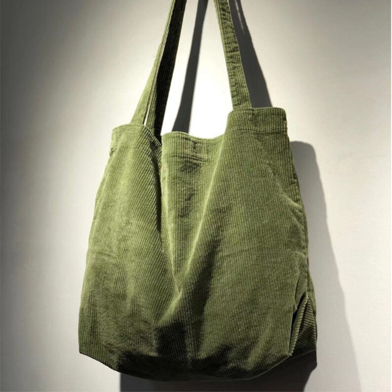 Corduroy Shoulder Bag Corduroy Purse Corduroy Tote Bag Women Messenger Bag Hip Pop Bag Cross body Bag Gift for Her image 9