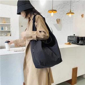 Nylon Crossbody Bag Large Capacity Minimalist Bag Unisex Solid Color Bag  Women Shoulder Bag  Messenger Bag Hobo Tote Bag