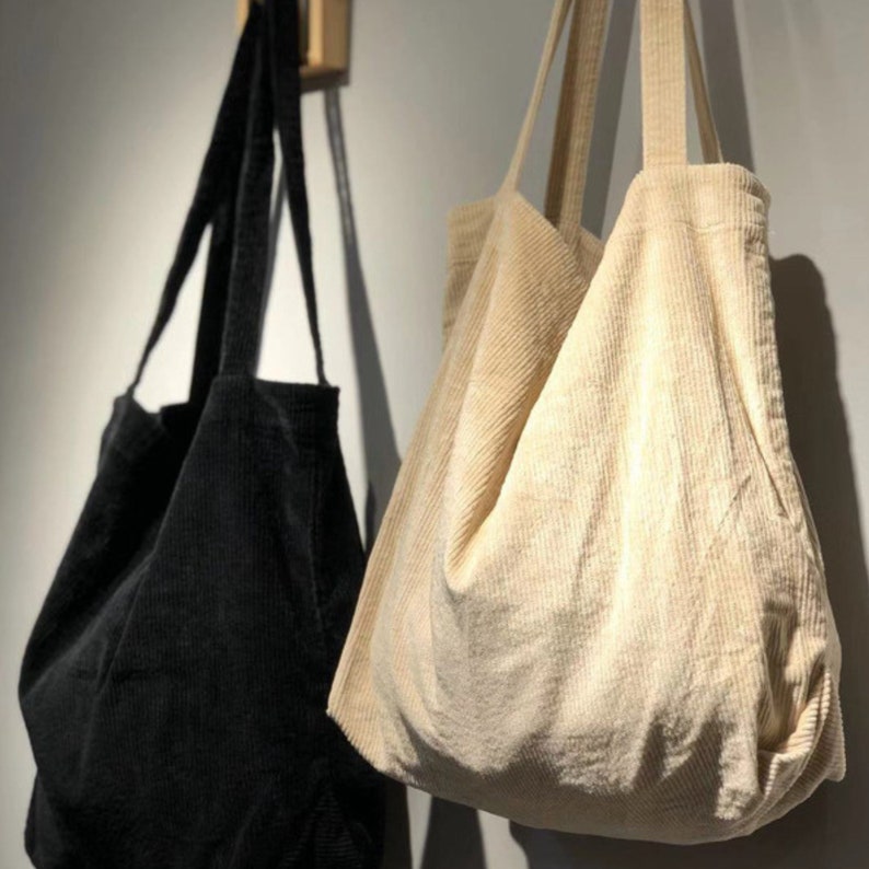 Corduroy Shoulder Bag Corduroy Purse Corduroy Tote Bag Women Messenger Bag Hip Pop Bag Cross body Bag Gift for Her image 6