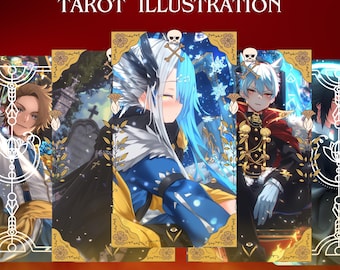 Custom Tarot Card Illustration | Major Minor Arcana | Personalized Spiritual Art