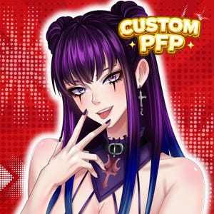 Custom Anime PFP Commission | Vtuber Profile Picture | Anime Avatar Art | Twitch Discord Icon