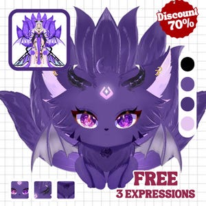 Anpassad Live2D Vtuber-husdjursmodell, streamingresurs för gotiska djur, beställd rigg