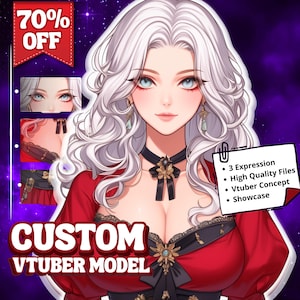 Modelo Vtuber Live2D personalizado / Vtuber personalizado de anime, comisión de Vtuber, modelo Vtuber, PNGTuber, anime, Twitch, Vtuber masculino y femenino