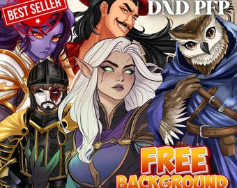 Ilustración artística de personaje DND personalizado de Dungeons and Dragons, retrato de fantasía, avatar