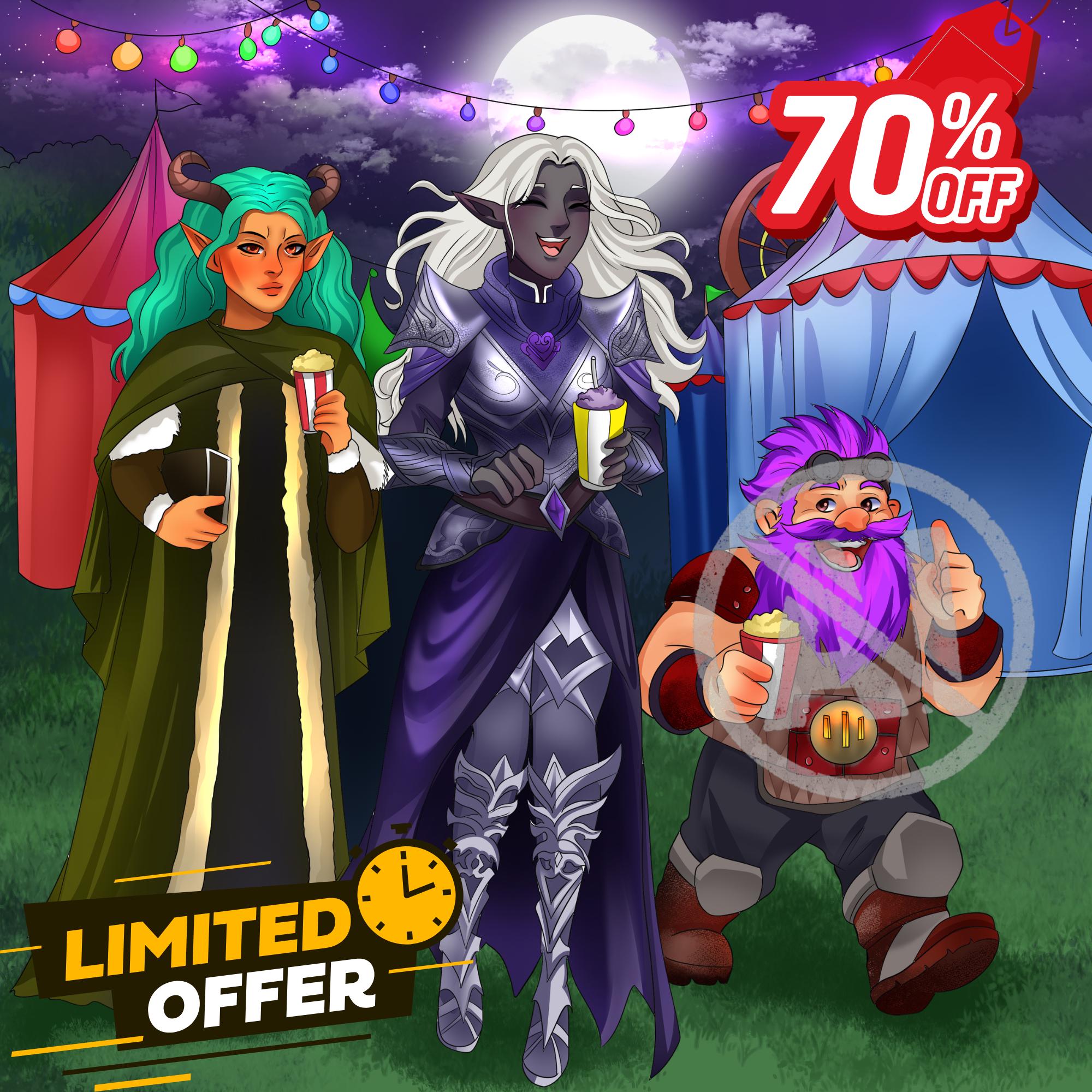 DND Party Custom Art Commission Fantasy Character Portrait Dungeons and ...