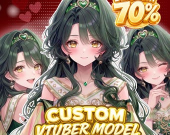 Custom Live2D Vtuber Model | Anime Custom Vtuber, Vtuber Commission, Vtuber Model, PNGTuber, Anime, Twitch, Male and Female Vtuber
