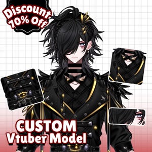 Vtuber Design | Live2D Model, PNGTuber, Custom Vtuber, Vtuber Commission, Vtuber Model, Vtuber Assets, Anime, Twitch, Male and Female Vtuber