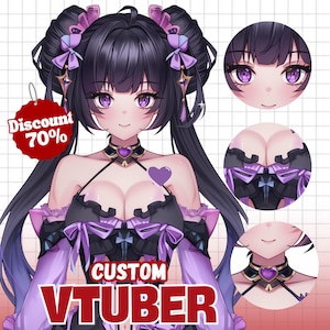 Vtuber Design | Live2D Model, PNGTuber, Custom Vtuber, Vtuber Commission, Vtuber Model, Vtuber Assets, Anime, Twitch, Male Vtuber