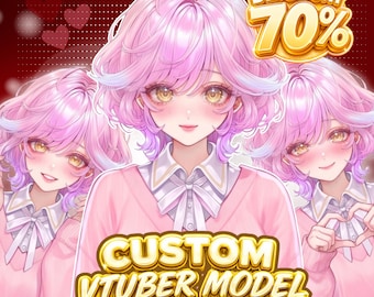Custom Live2D VTuber Model Commission | Full Rigged Anime Avatar | Twitch YouTube VTube Studio, Vbridger