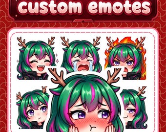 Custom Twitch Emotes | Animated & Static Chibi Emote Commission | Discord Kick YouTube TikTok | VTuber Streamer Kawaii Emote