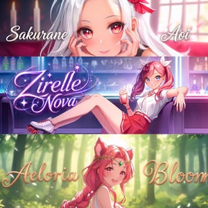 Dark academia anime banner commission for VTuber, muted earth tones with vintage book and candle motif, custom streaming header for YouTube Twitch and X