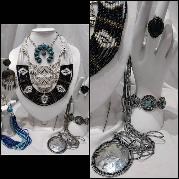 Native America Style Mixed Wearable Jewelry Lot - image 1