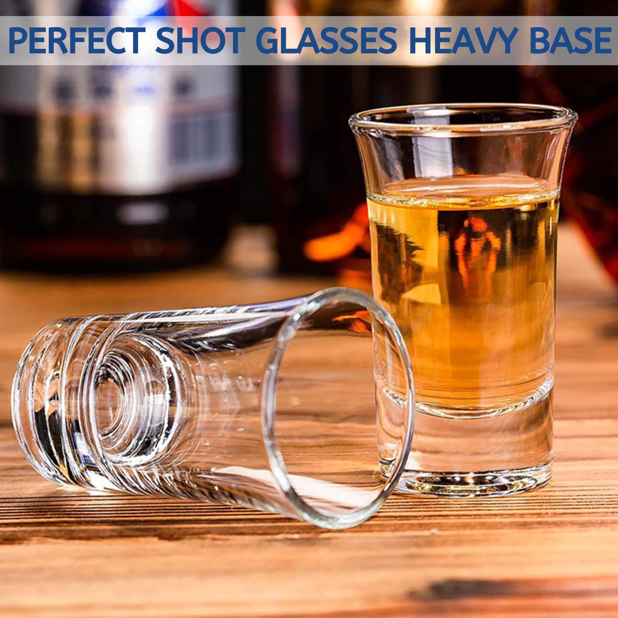 1.5 Oz Shot Glasses Set of 8 With Heavy Base Shot Glass Set, Weighted ...