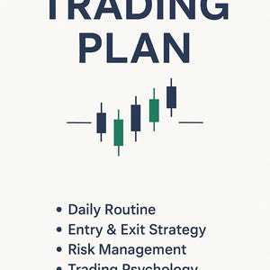 Plan de trading PDF | Stratégie de day trading imprimable | Planificateur Forex numérique | Modèle de gestion des risques