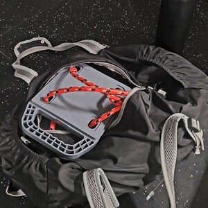 Isoboard fits easily into most gym bags. With its lightweight design and repertoire of exercises it earns it spot in the gym bag.