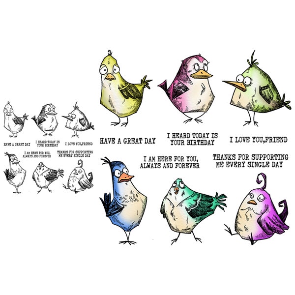 Cute Cartoon Funny Fatty Birds Clear Stamps And Metal Cutting Dies For Card Making DIY Albums Crafts Decor Scrapbooking Supplies