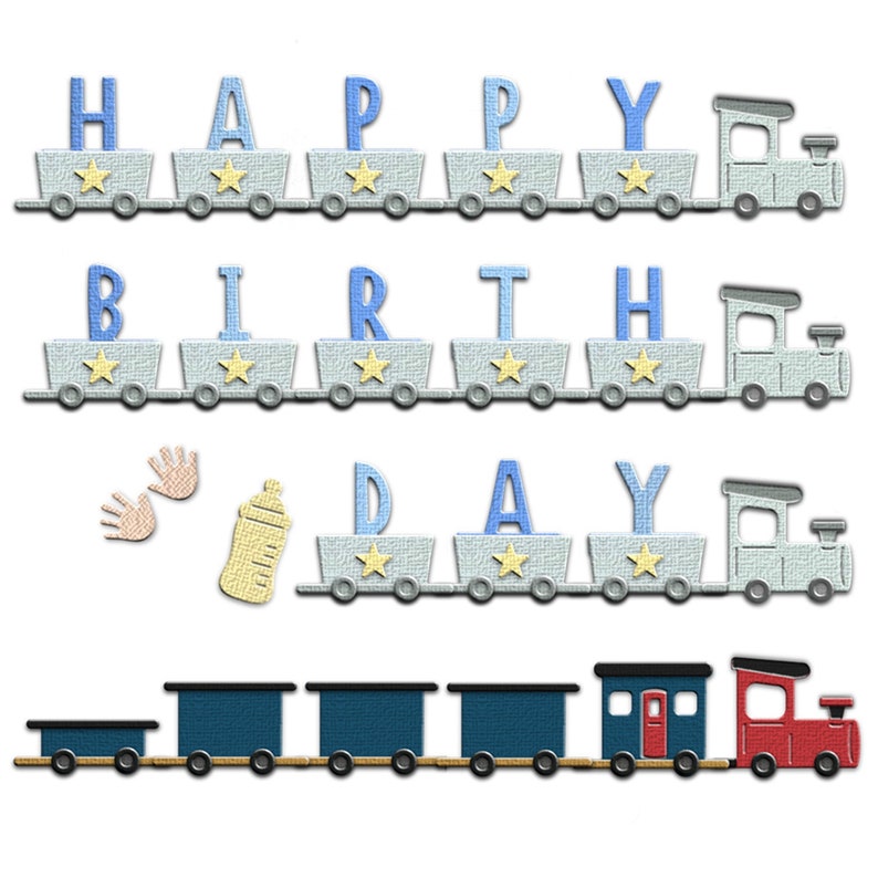 Cute Happy Birthday Alphabet Cars Cutting Dies for Card Making - Etsy
