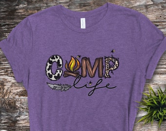 Camp Life Shirt, Happy Camping Shirt, Camping Fire Shirt, Camper Shirt, Nature Lover Shirt, Hiking Gifts, Glamping Shirt, RV Camping Gifts