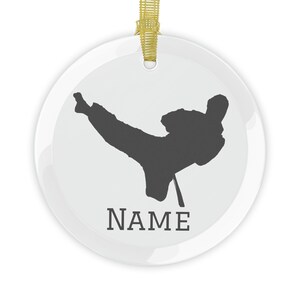 Personalization of Sport Glass Ornament - Karate Ninja