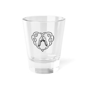 Vaso de chupito, 1,5 oz - Nudo celta irlandés y ghillies