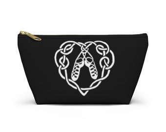 Celtic knot Irish Dancing Ghillies soft shoe feis make-up bag mulit-size