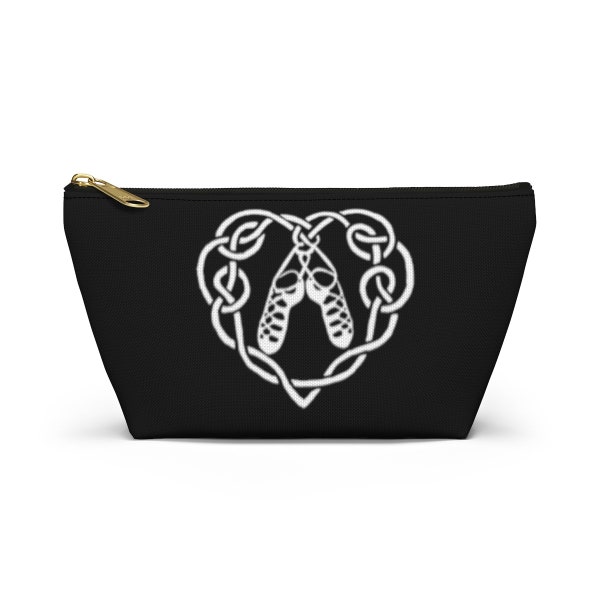 Celtic knot Irish Dancing Ghillies soft shoe feis make-up bag mulit-size