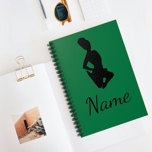 Spiral Notebook - Ruled Line Green Irish Dance Cross Jump