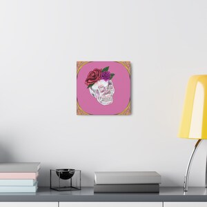 Skeleton Rose Art Canvas Gallery Wraps - Etsy